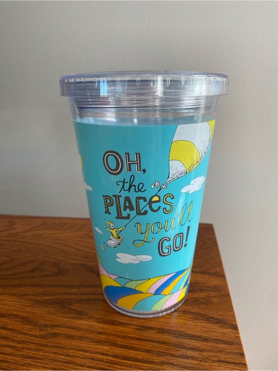Hallmark Other - Hallmark Blue "Oh, The Places You'll Go!" Insulated Travel Tumbler NWT no straw